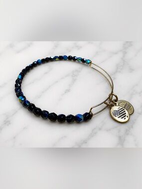 Alex and Ani Midnight Rock Candy Beaded Bangle Expandable Bracelet